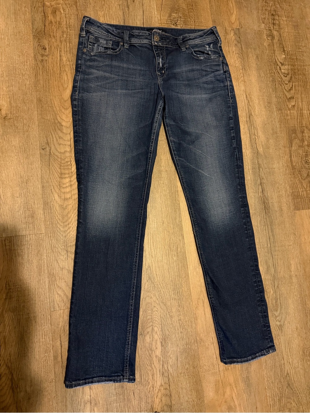 Silver Jeans Women's Dark Wash Straight Leg Jeans